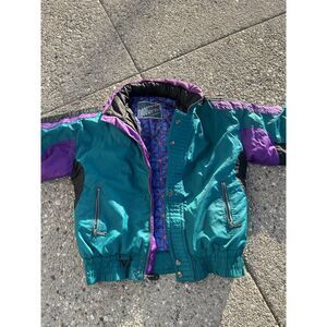 VTG Retro 80s Jacket Extreme Limit Mens X-Large Purple And Blue Cold Weather